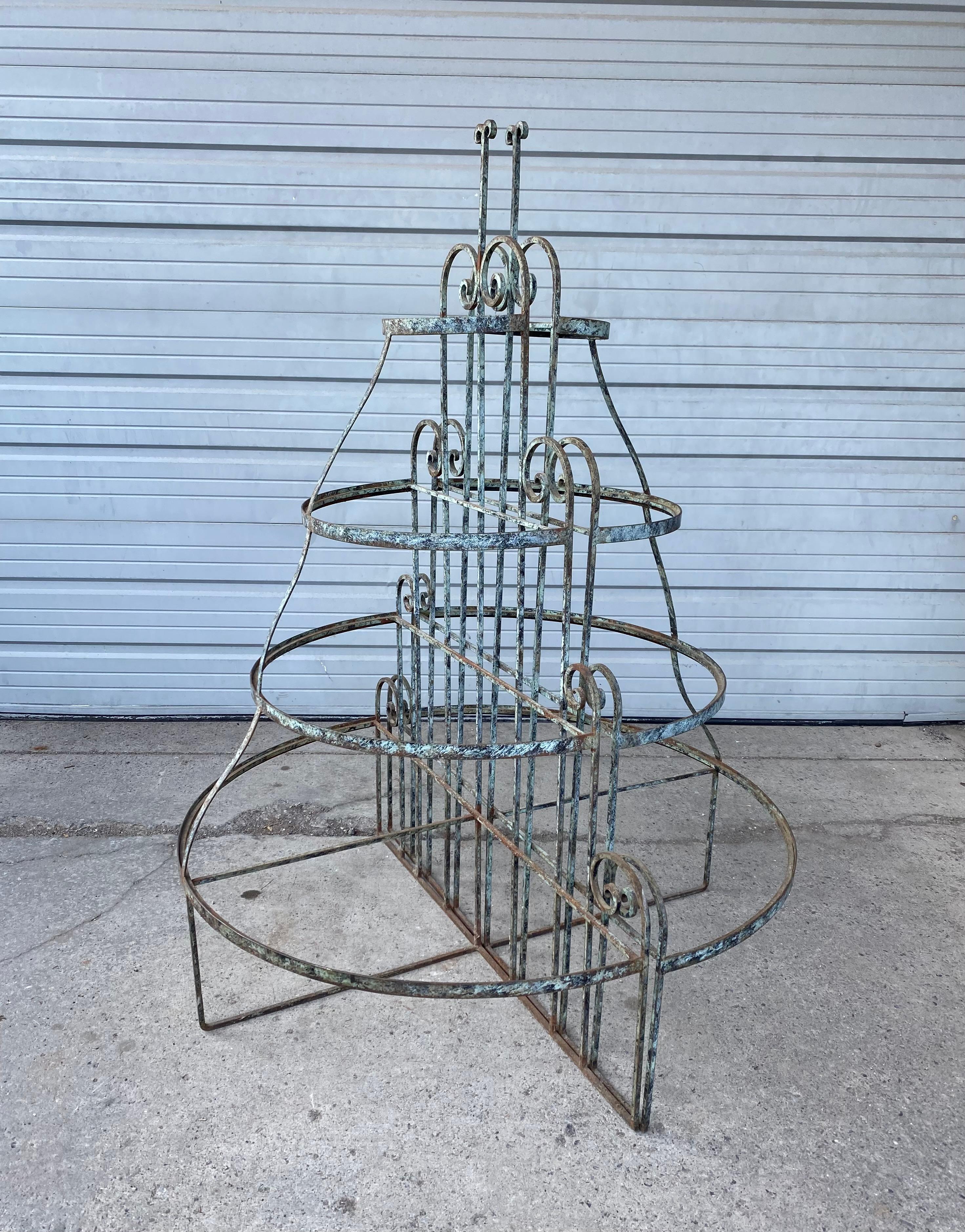 Pair of Art Deco Wrought Iron Store Displays / Stands / Fixtures /Shelves For Sale 6