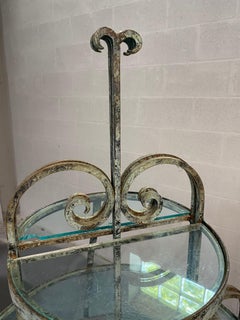 Pair of Art Deco Wrought Iron Store Displays / Stands / Fixtures /Shelves