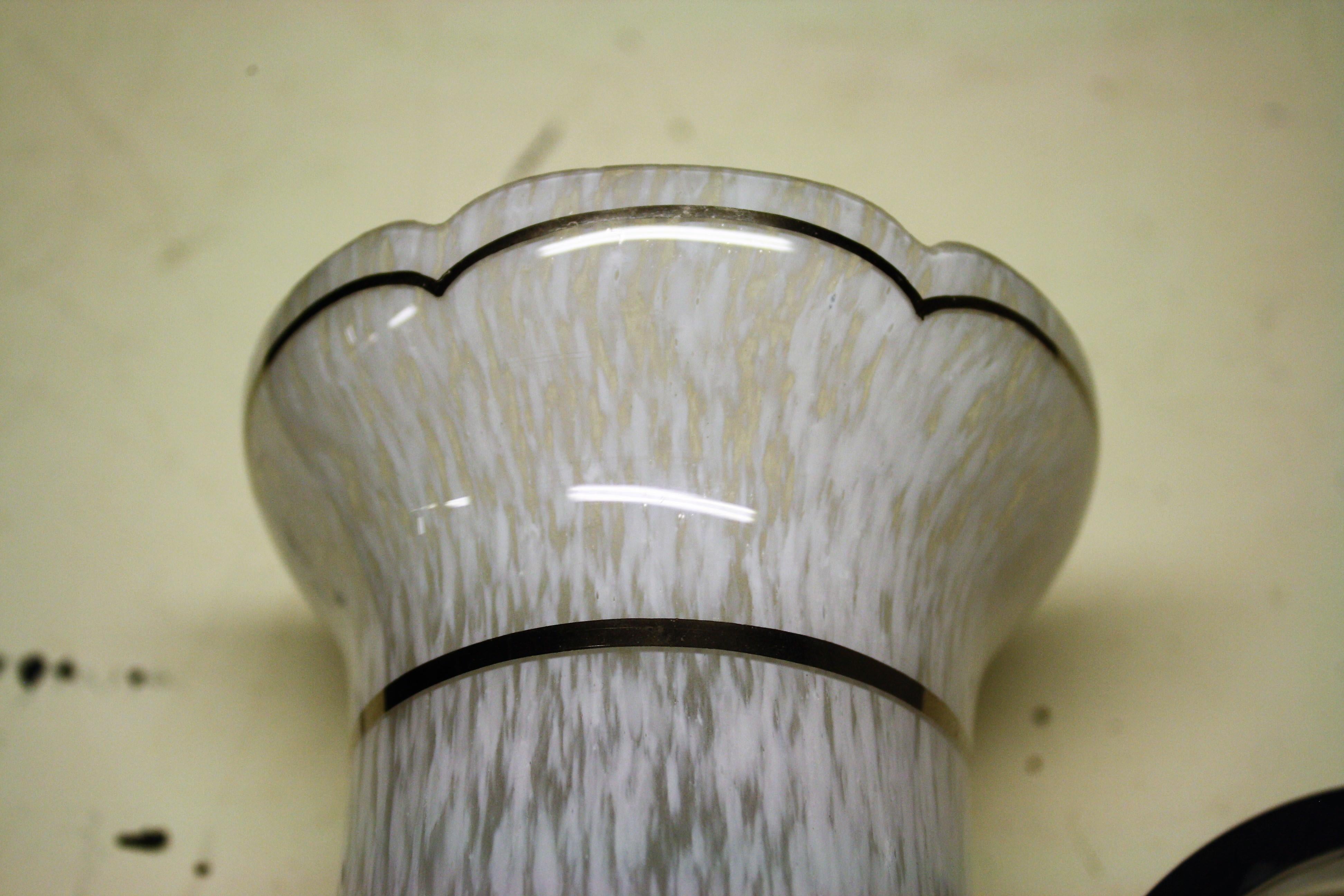 Pair of Art Glass and Chrome Wall Sconces In Excellent Condition In Leuven, Vlaams Gewest