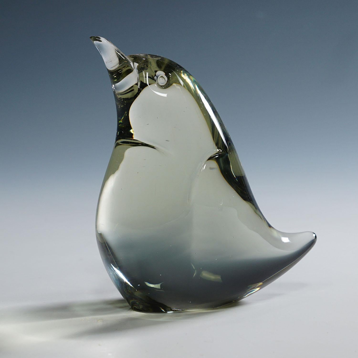 Mid-Century Modern Pair of Art Glass Birds Designed by Livio Seguso ca. 1970s For Sale