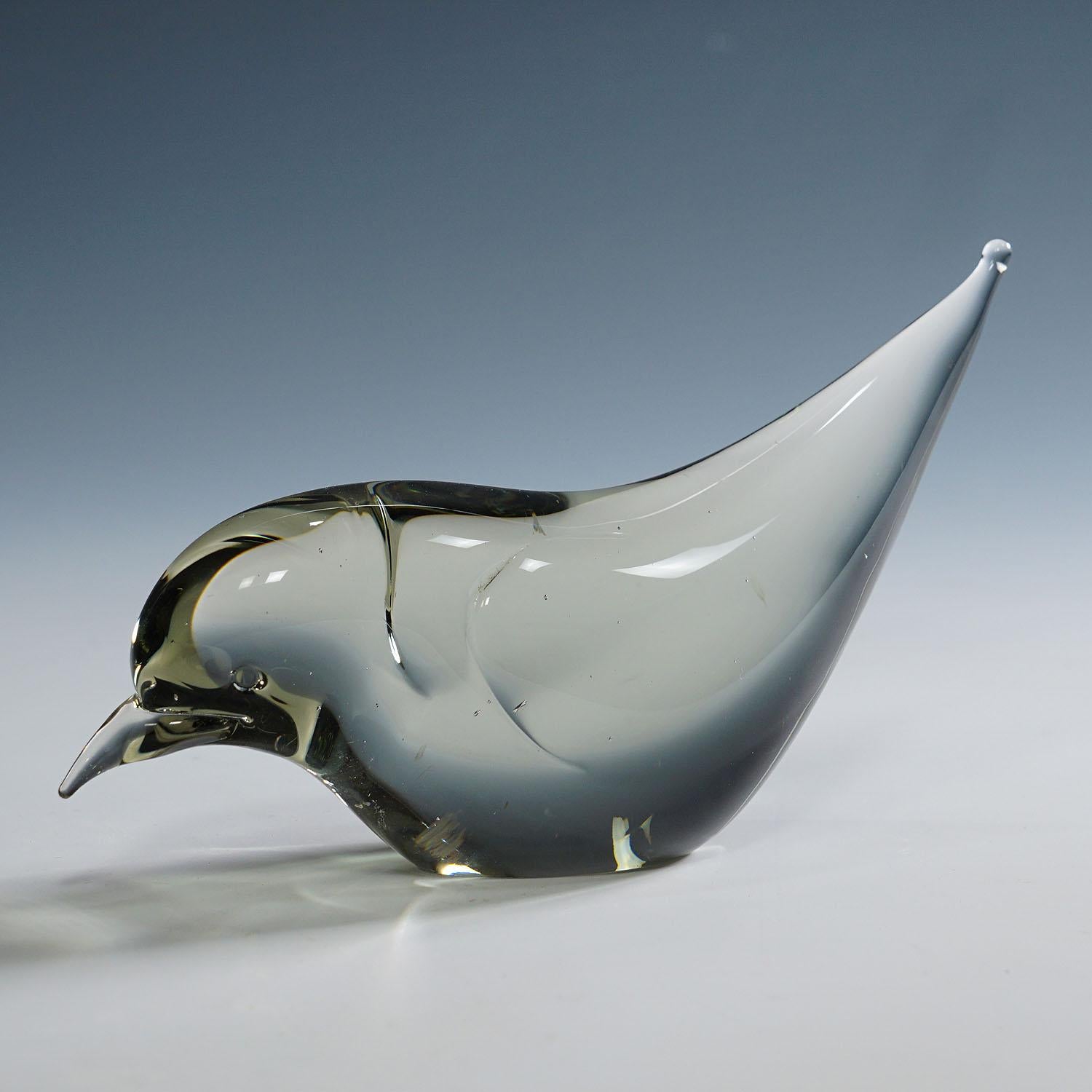 German Pair of Art Glass Birds Designed by Livio Seguso ca. 1970s For Sale