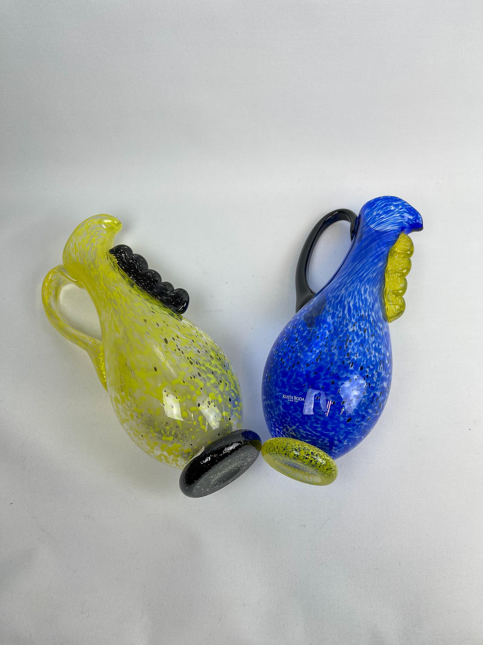 Pair of Art Glass Sweden Vases/ Jugs by Kosta, Sweden 6