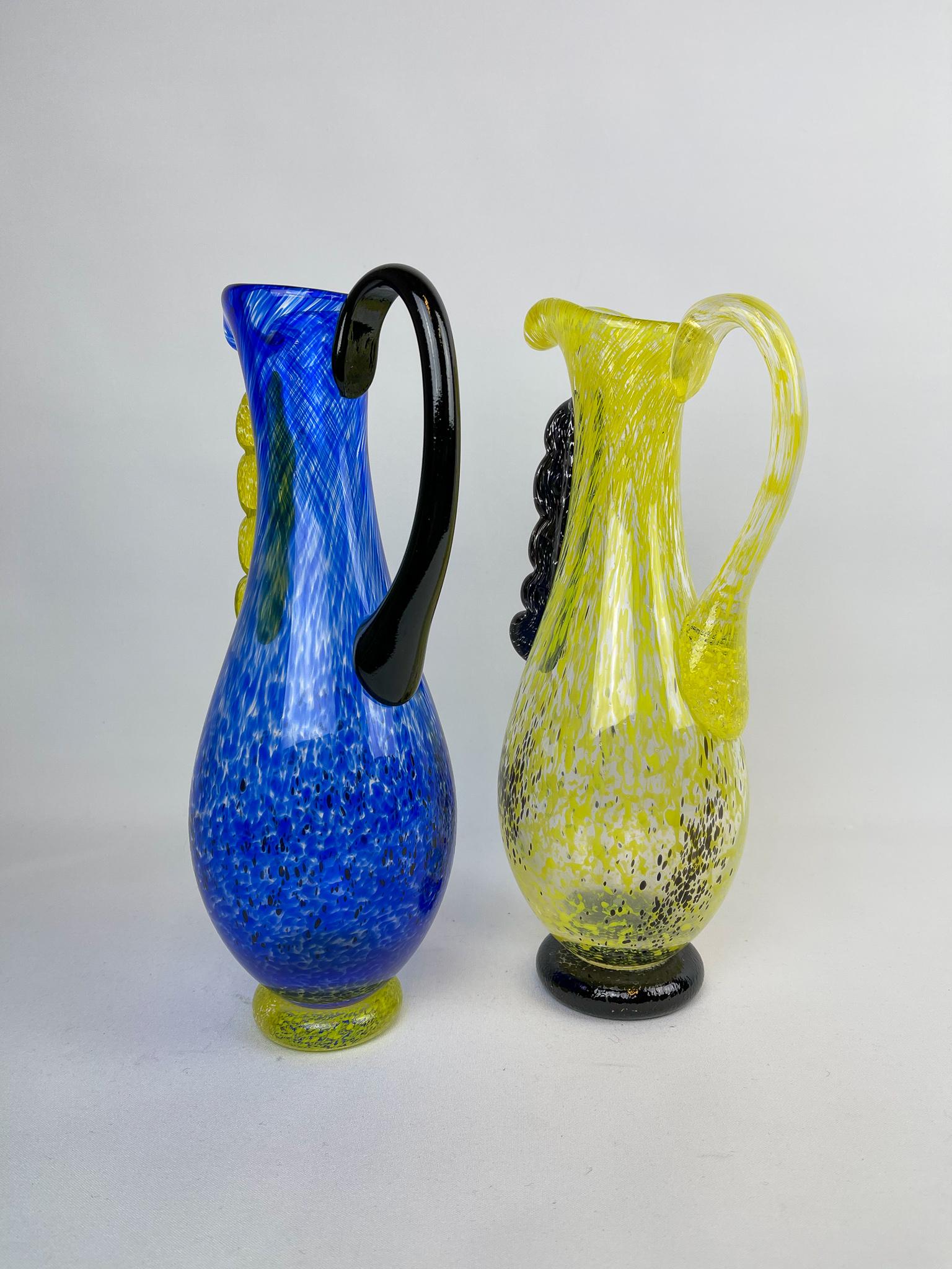 Pair of Art Glass Sweden Vases/ Jugs by Kosta, Sweden In Good Condition In Hillringsberg, SE