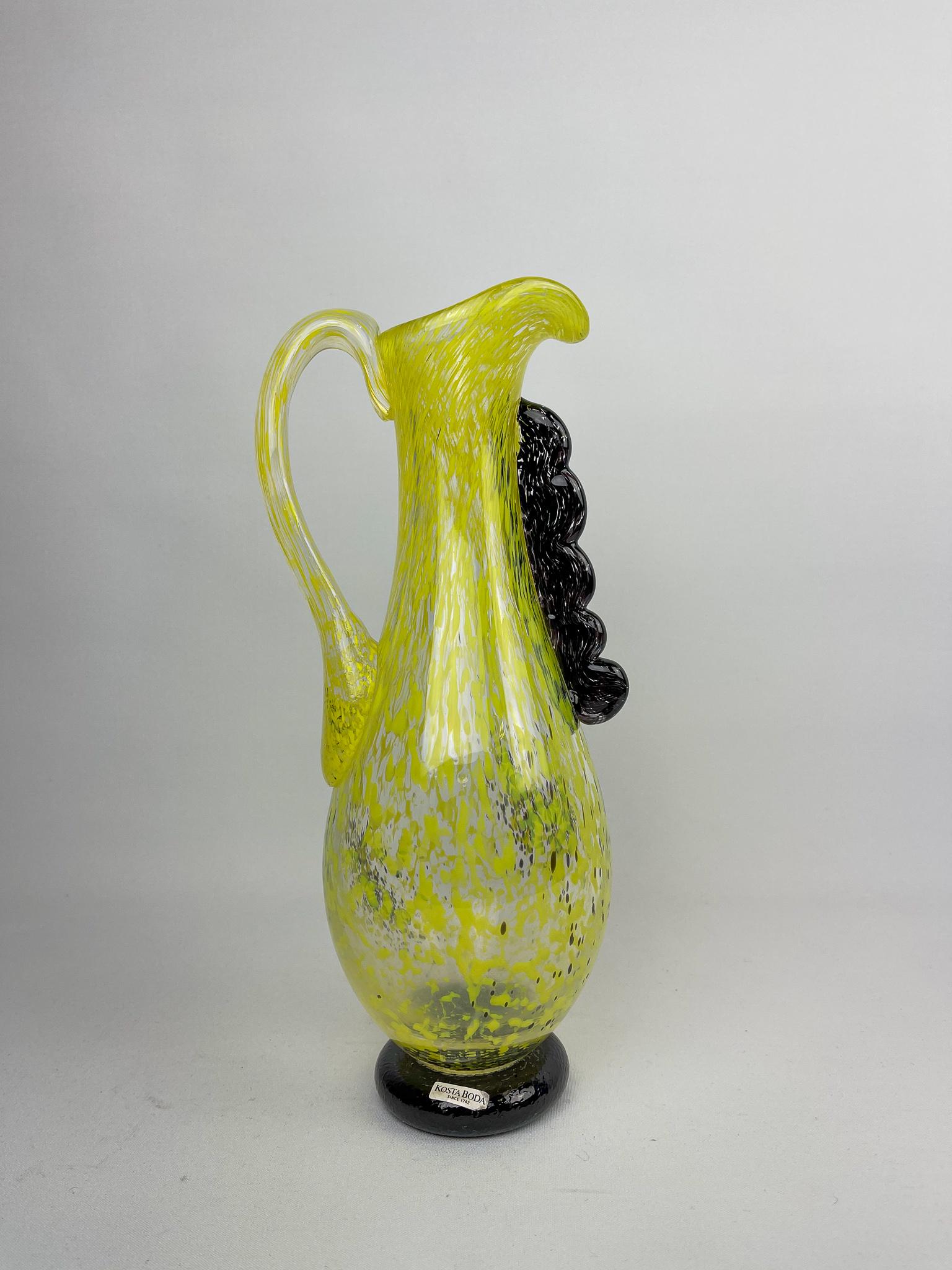 Pair of Art Glass Sweden Vases/ Jugs by Kosta, Sweden 3