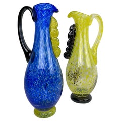 Pair of Art Glass Sweden Vases/ Jugs by Kosta, Sweden