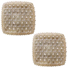 Pair of Art Glass Wall Lights by Glashütte Limburg Pair of Art Glass Wall Lights by Glashütte Limburg