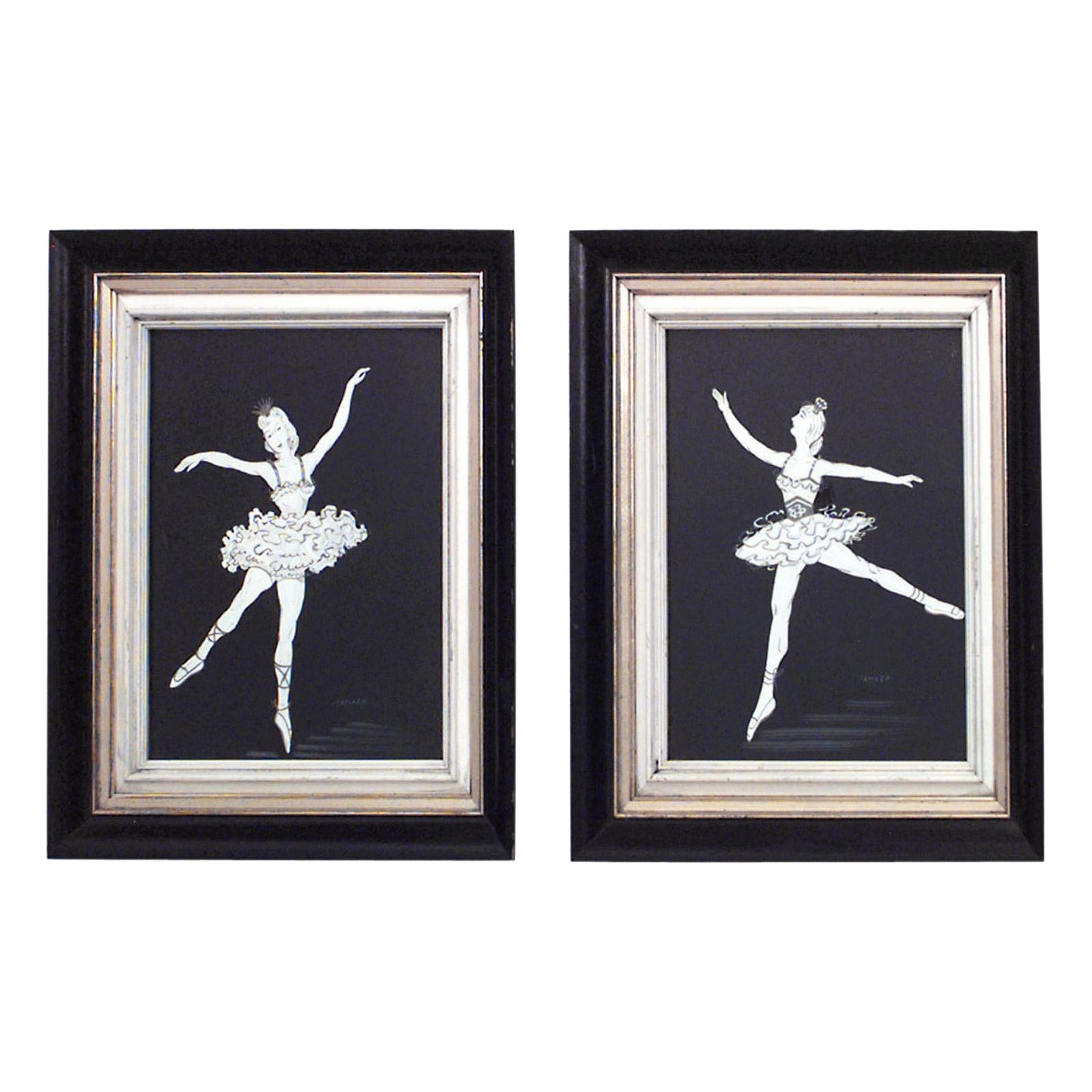 Pair of Art Moderne Ballerina Prints