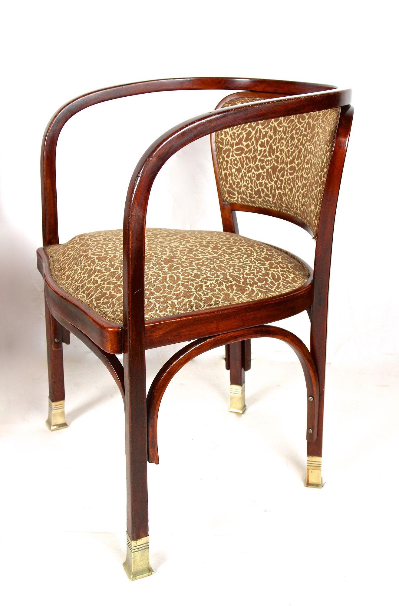 Paire de fauteuils Art nouveau de Gustav Siegel pour J&J Kohn, Autriche, vers 1905 en vente 5