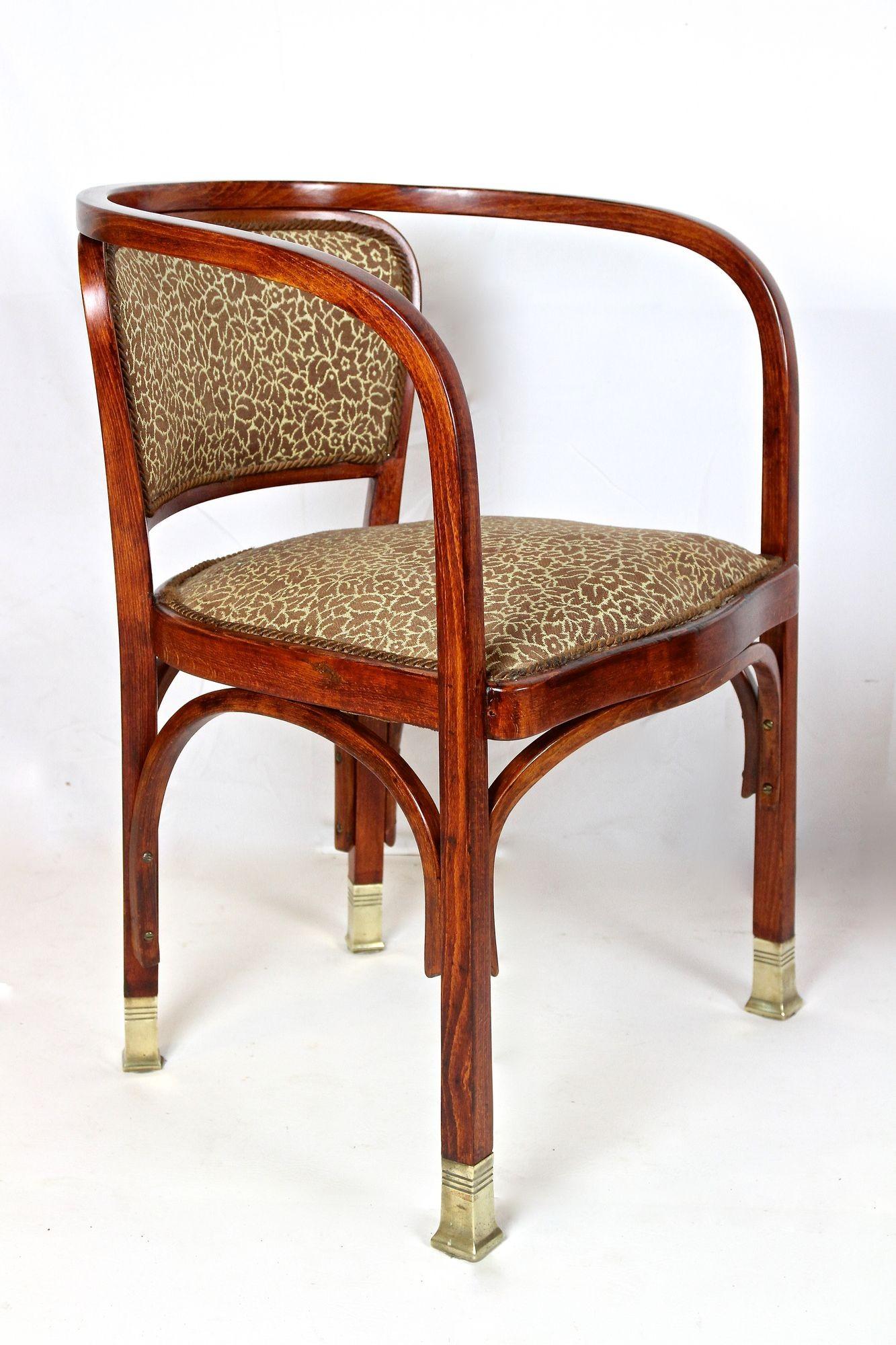 Paire de fauteuils Art nouveau de Gustav Siegel pour J&J Kohn, Autriche, vers 1905 en vente 6