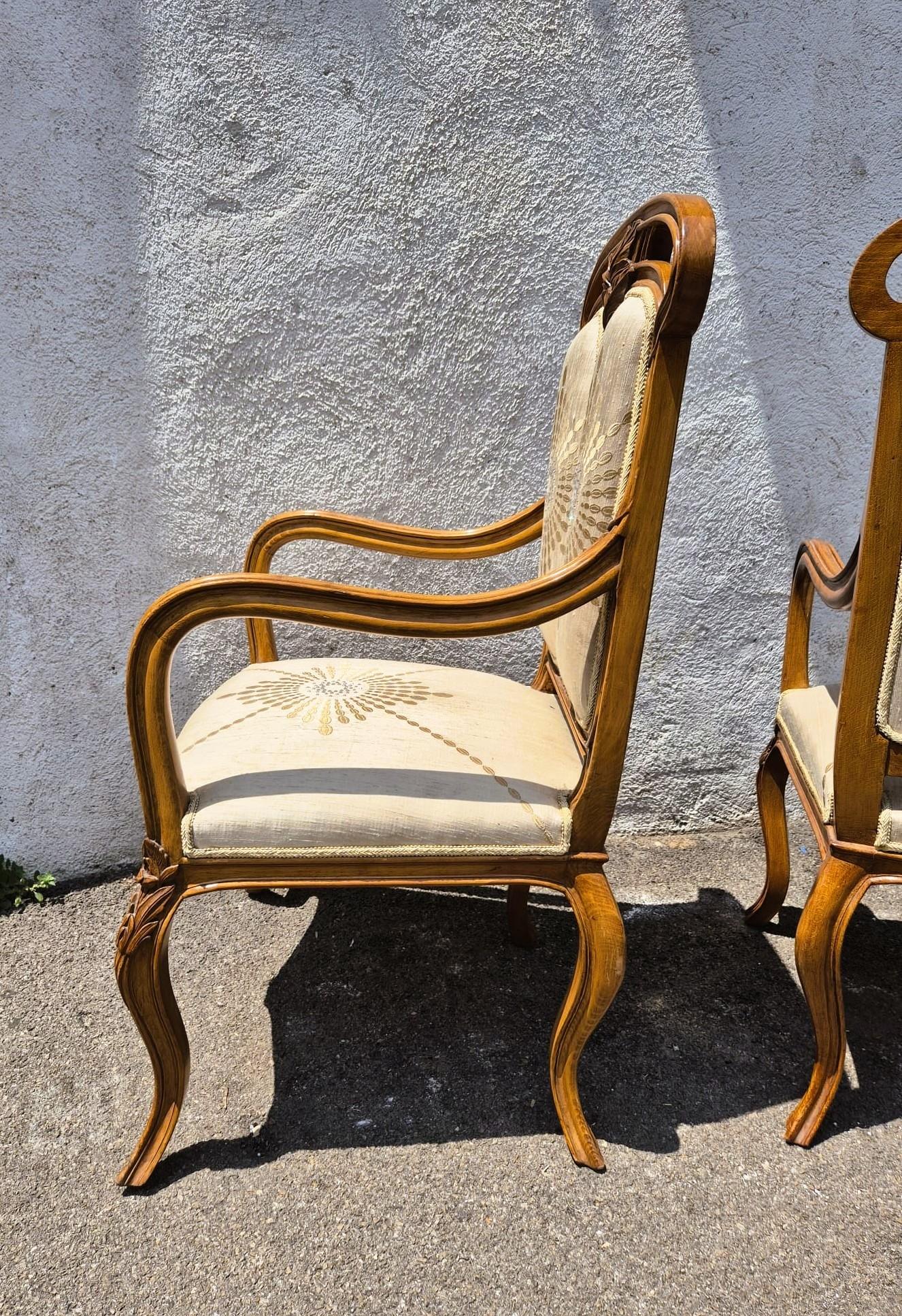 Pareja De Sillones Art Nouveau, Principios Siglo XX en venta 6
