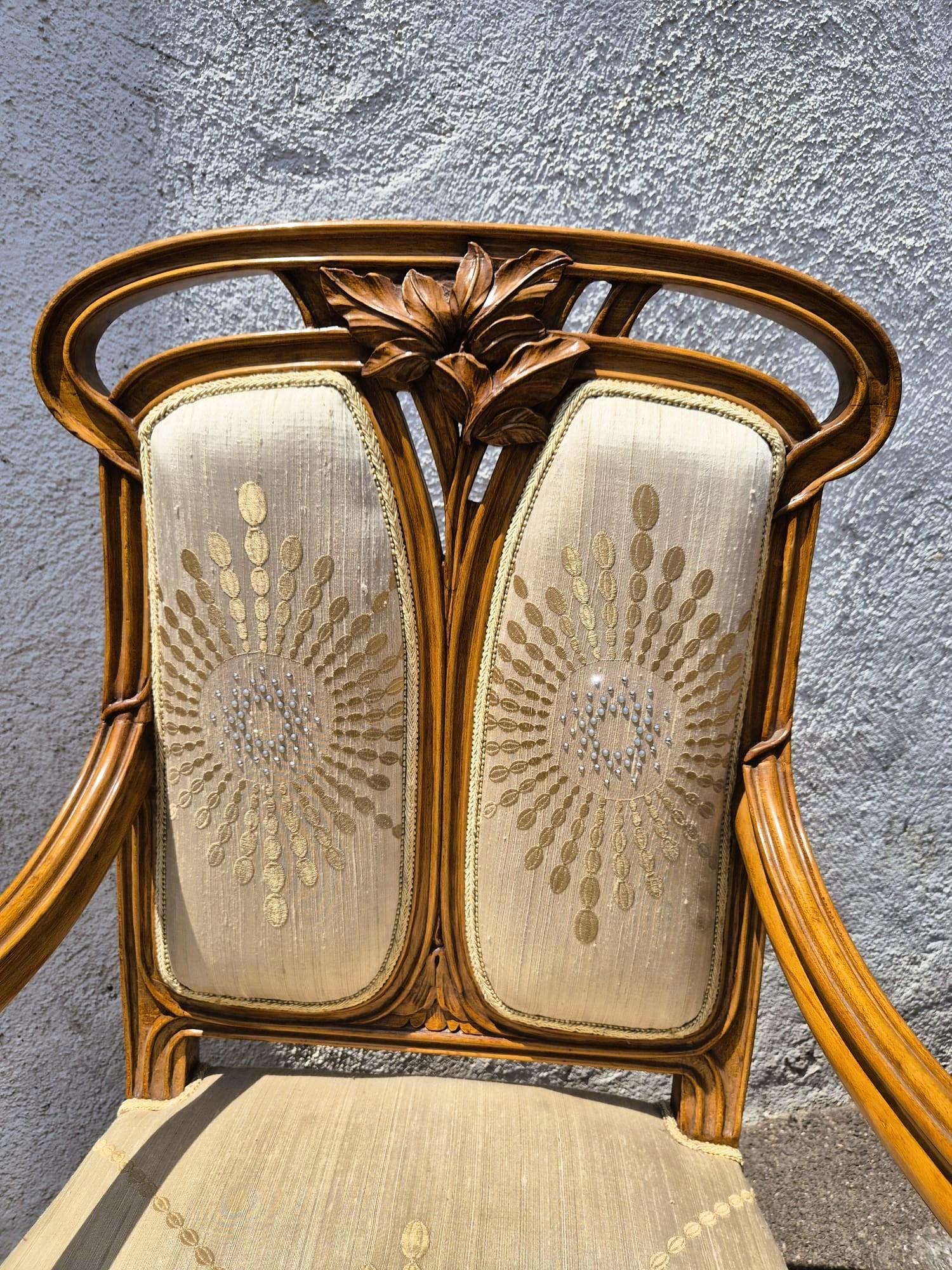 Pareja De Sillones Art Nouveau, Principios Siglo XX en venta 9