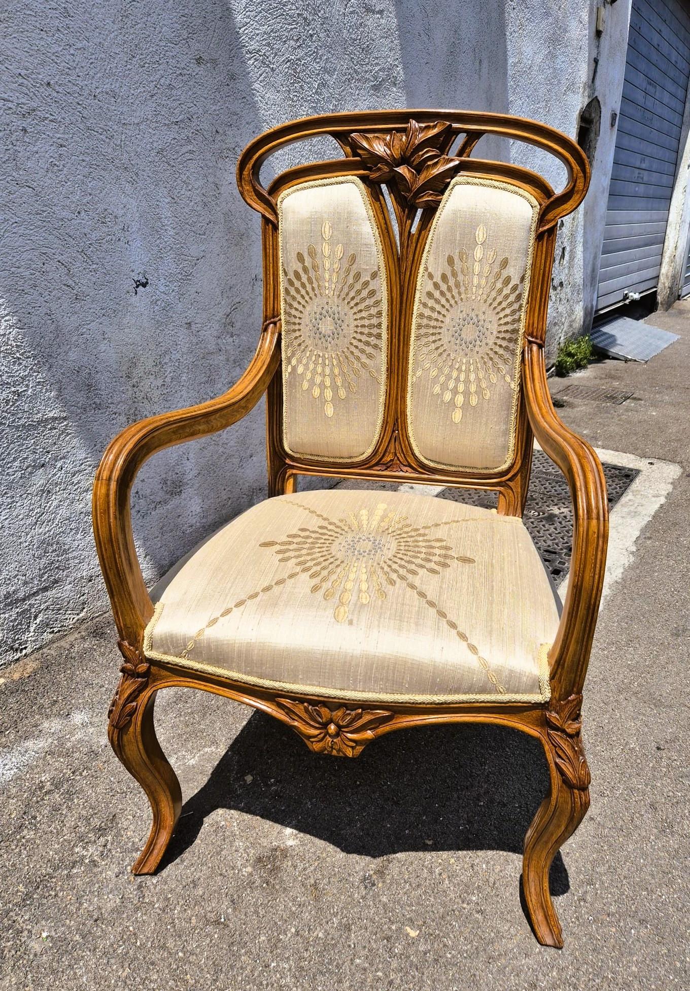 Pareja De Sillones Art Nouveau, Principios Siglo XX en venta 1