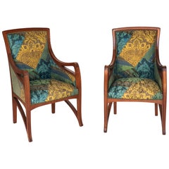 Paire de fauteuils Art nouveau, Ecole de Nancy, années 1910