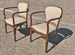 Pair of Art Nouveau Armchairs No. 717 by Gustav Siegel for J.J. Kohn, 1899
