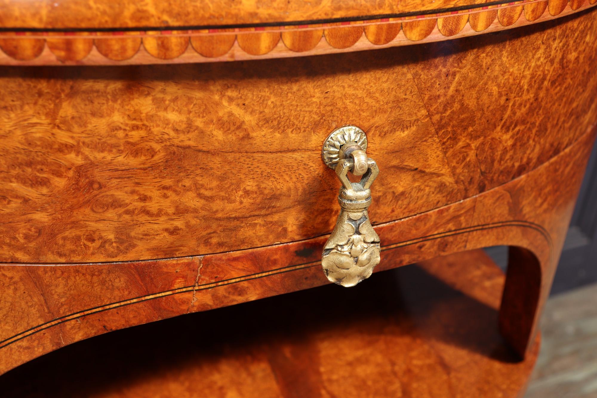 Pair of Art Nouveau Bedside Cabinets in Amboyna c1900 2