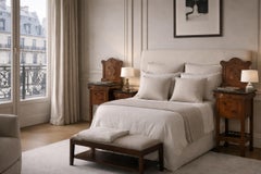 Pair of Art Nouveau bedside tables by Vittorio Valabrega with marble shelves