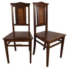 Pair of Art Nouveau Beech Chairs