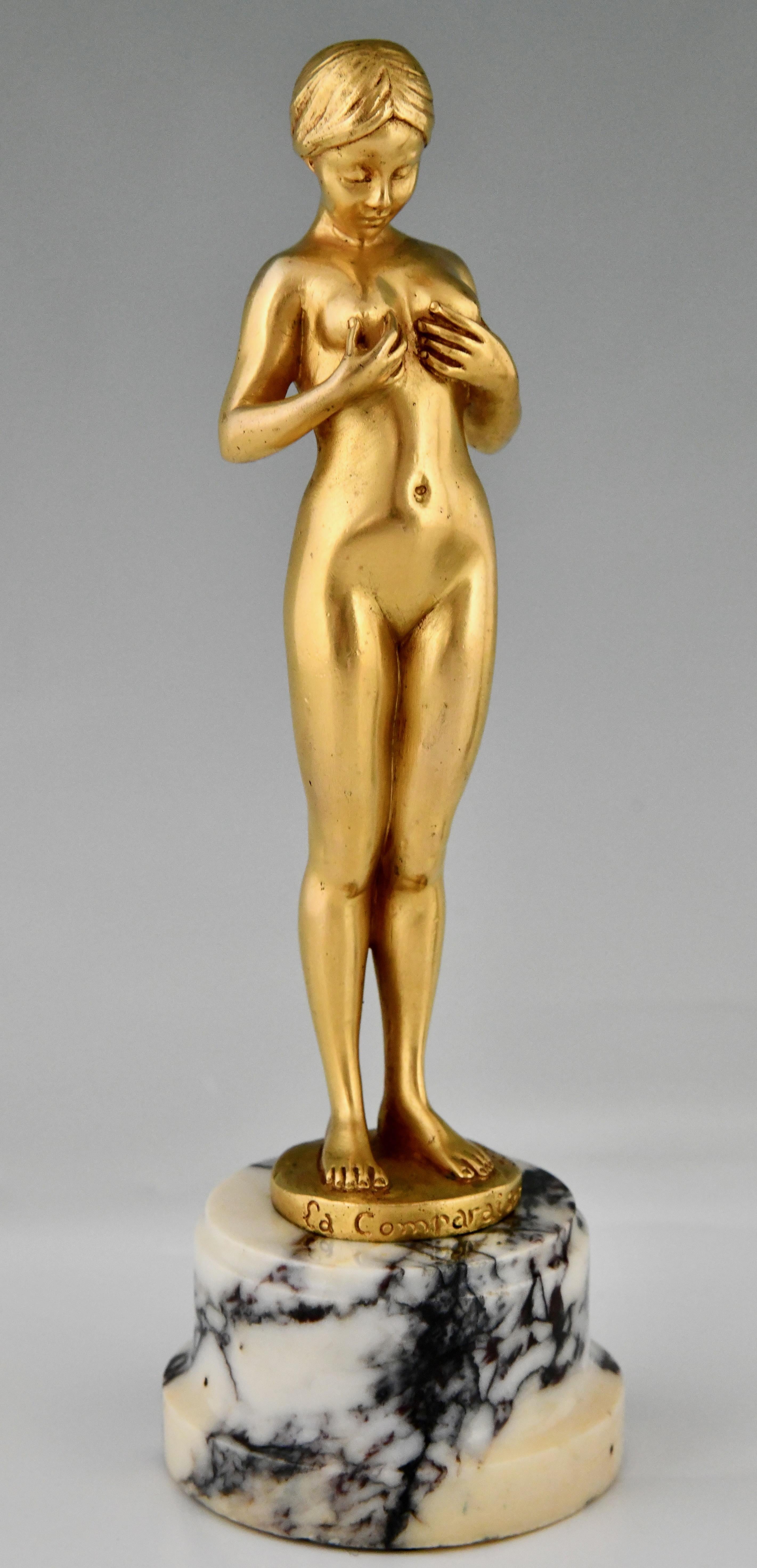 Bronze Pair of Art Nouveau bronze nude sculptures signed Antoine Bofill, France 1905. For Sale