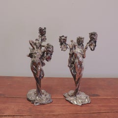 Pair of Art Nouveau Candelabras - Claude Bonnefond (1868-1936)