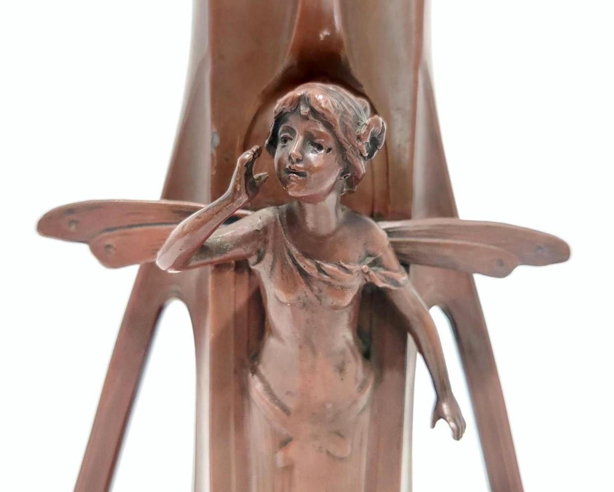 Verre brun Paire de vases de foire Art Nouveau en vente