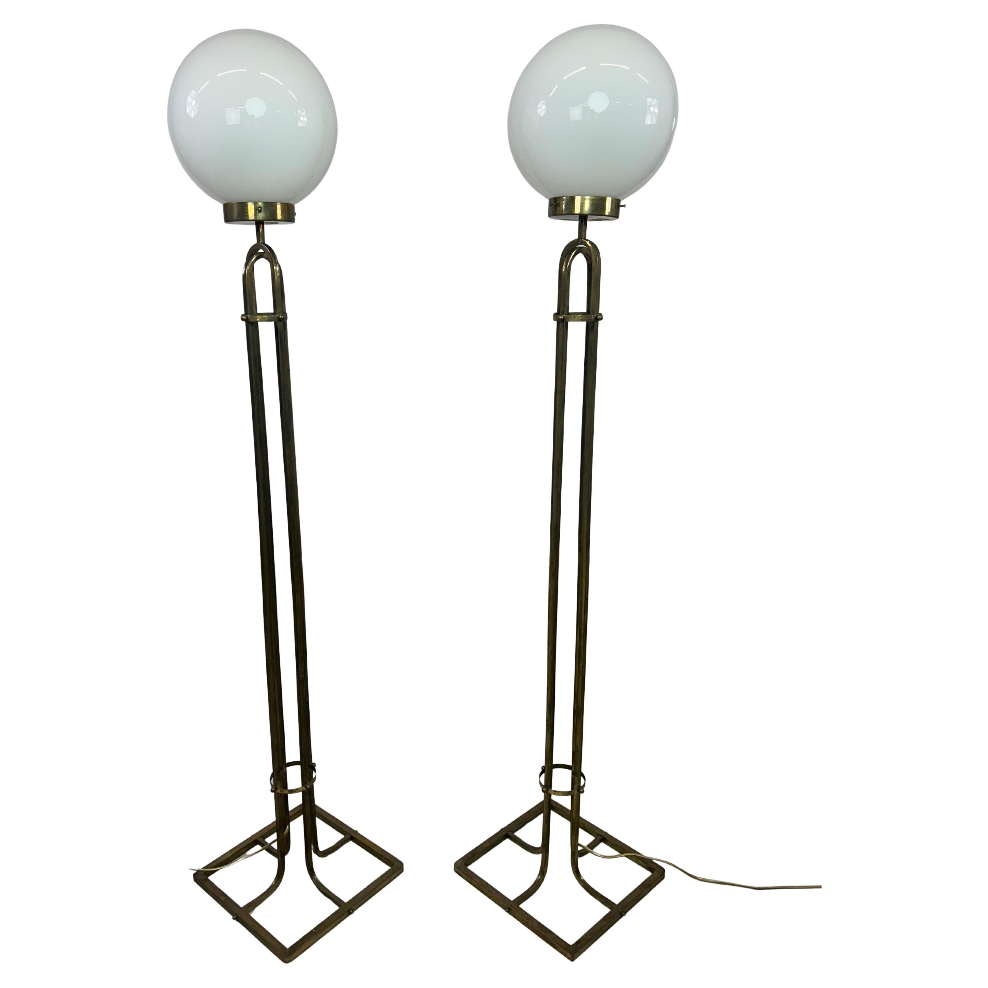 Coppia di lampade da terra in stile art nouveau di Adolf Loos