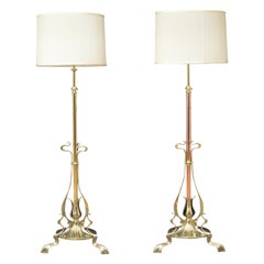 Pair of Art Nouveau Floor Lamps