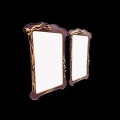 Pair of Art Nouveau frames mirror with Iris attributed to Louis Majorelle