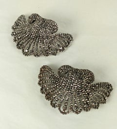 Pair of Art Nouveau French Cut Steel Shoe Buckles