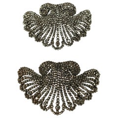 Antique Pair of Art Nouveau French Cut Steel Shoe Buckles