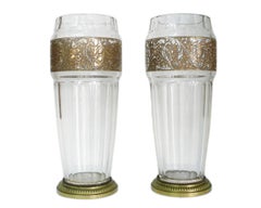 Pair of art nouveau glasses Moser glass works