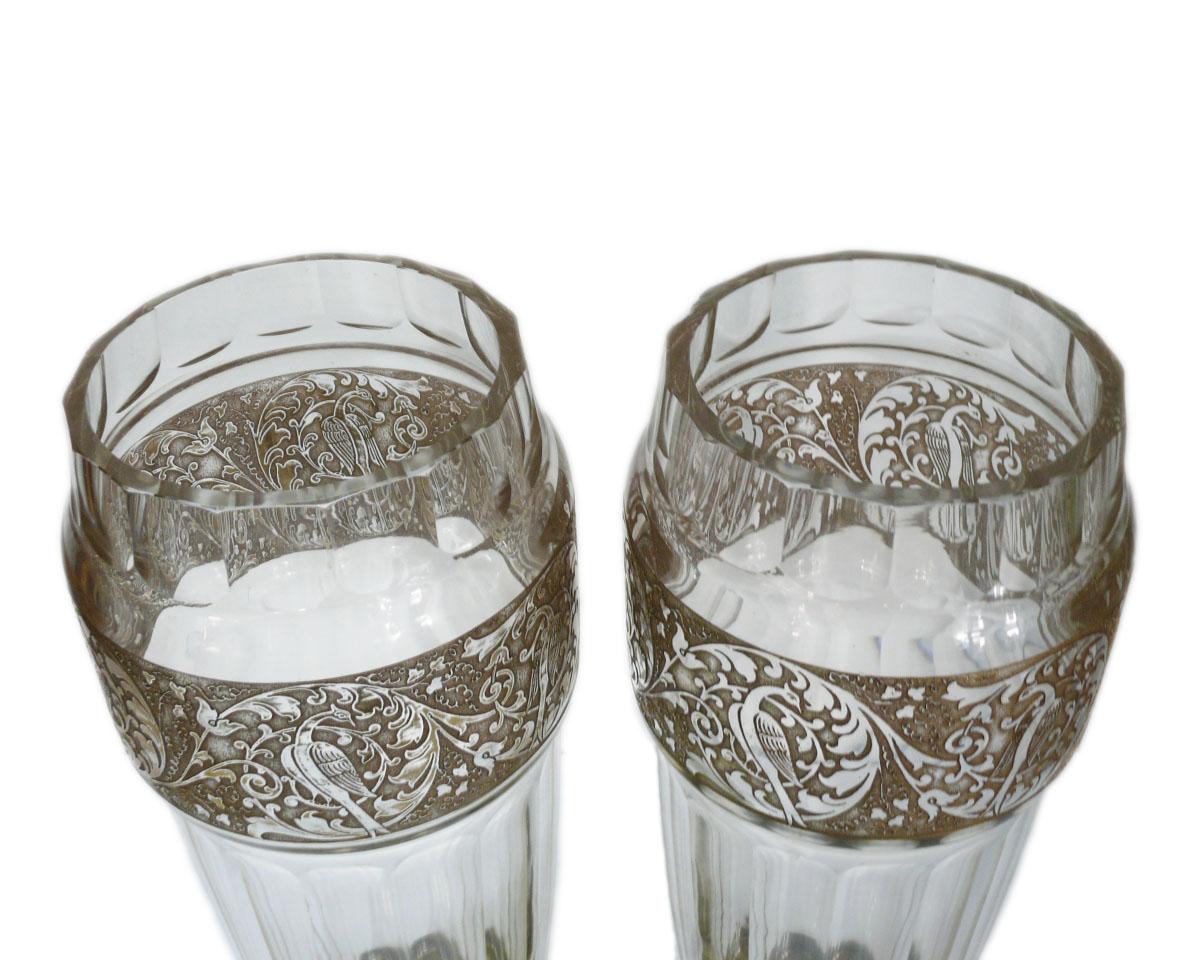 Coppia di bicchieri art nouveau Moser glass works In condizioni buone in vendita a Buenos Aires, Argentina