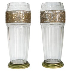 Pair of art nouveau glasses Moser glass works
