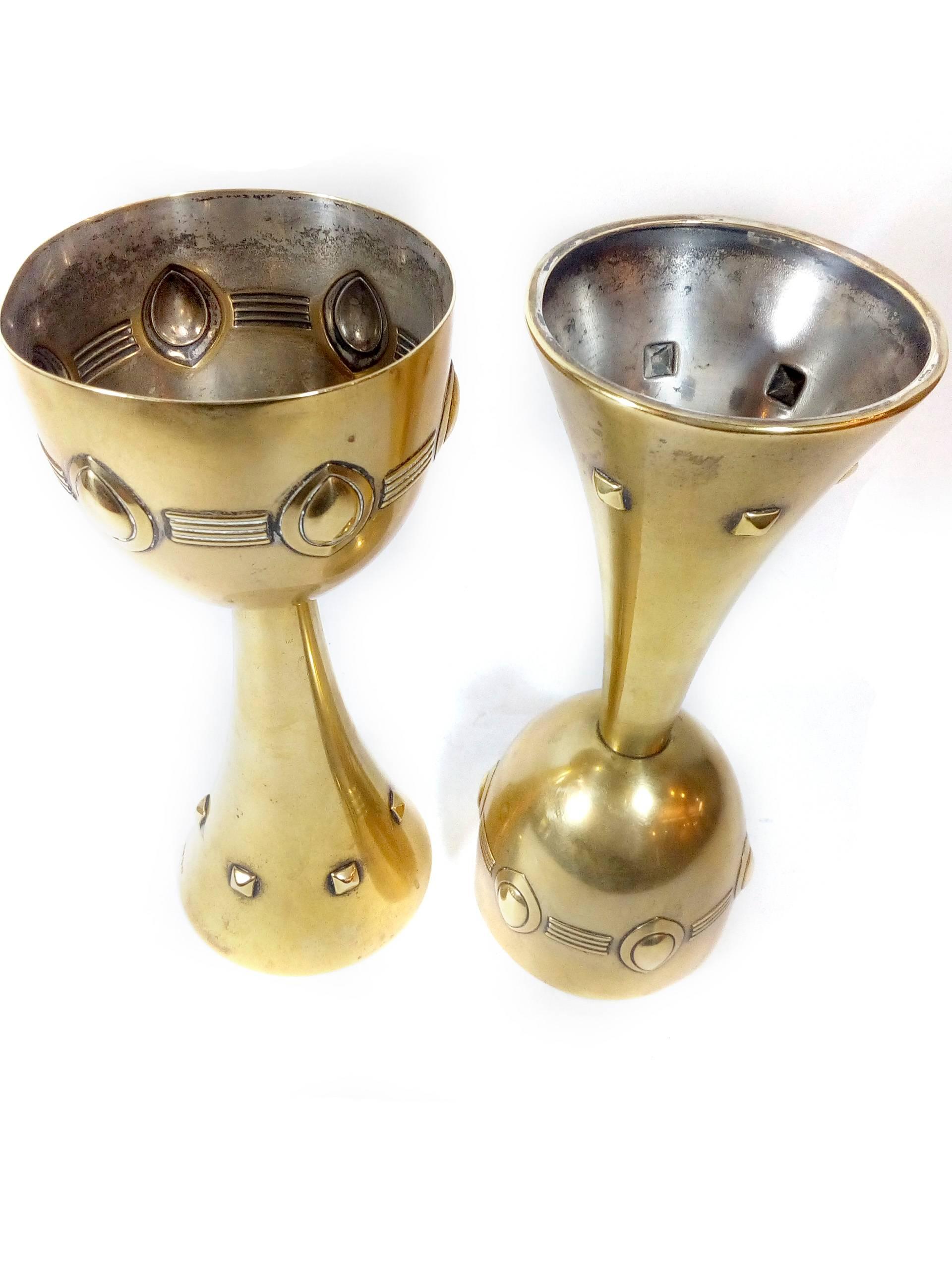 Jugendstil Pair of Art Nouveau Goblets by Albin Muller