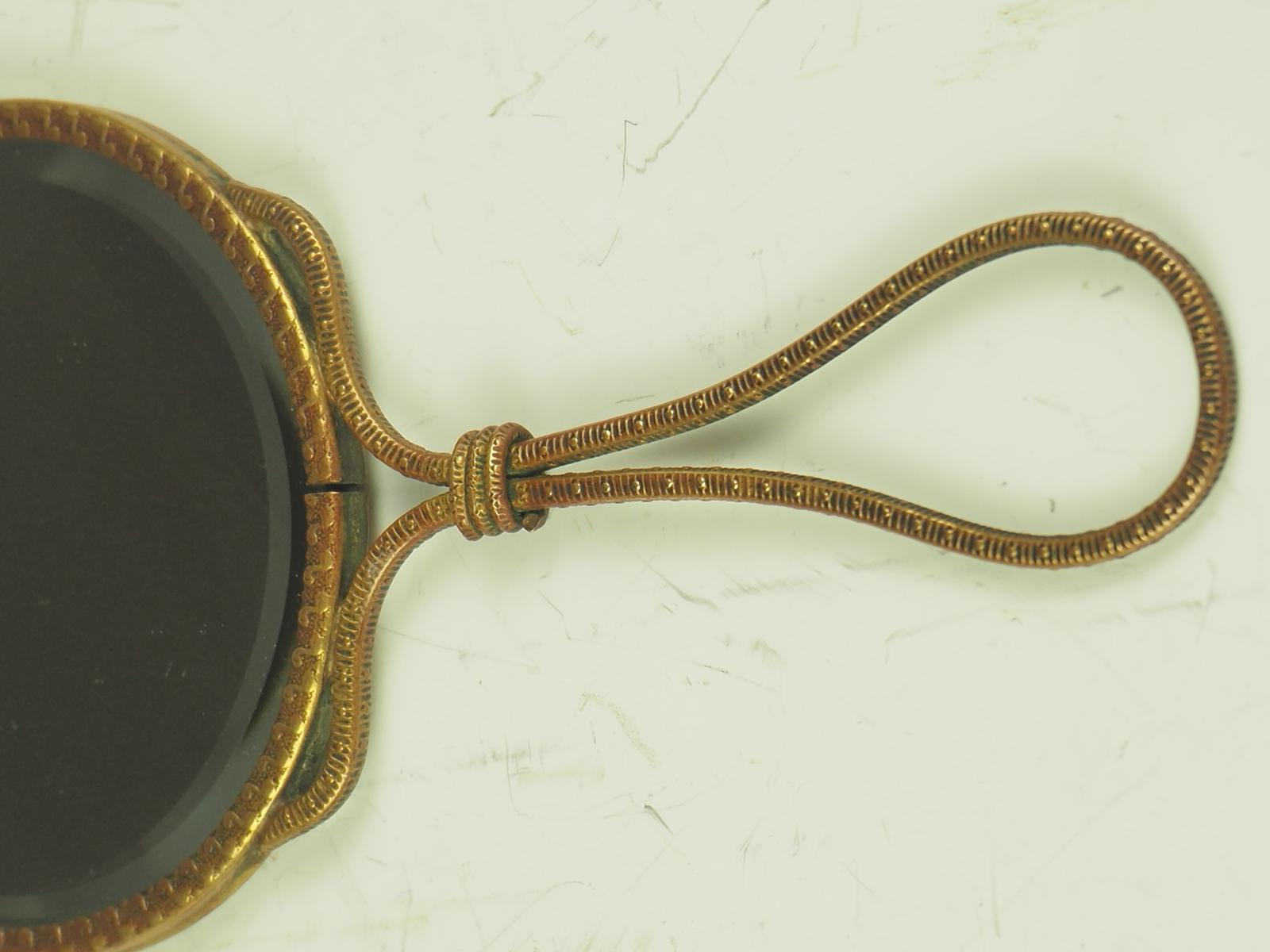 Pair of Art Nouveau Hand Held Bevelled Mirrors 5