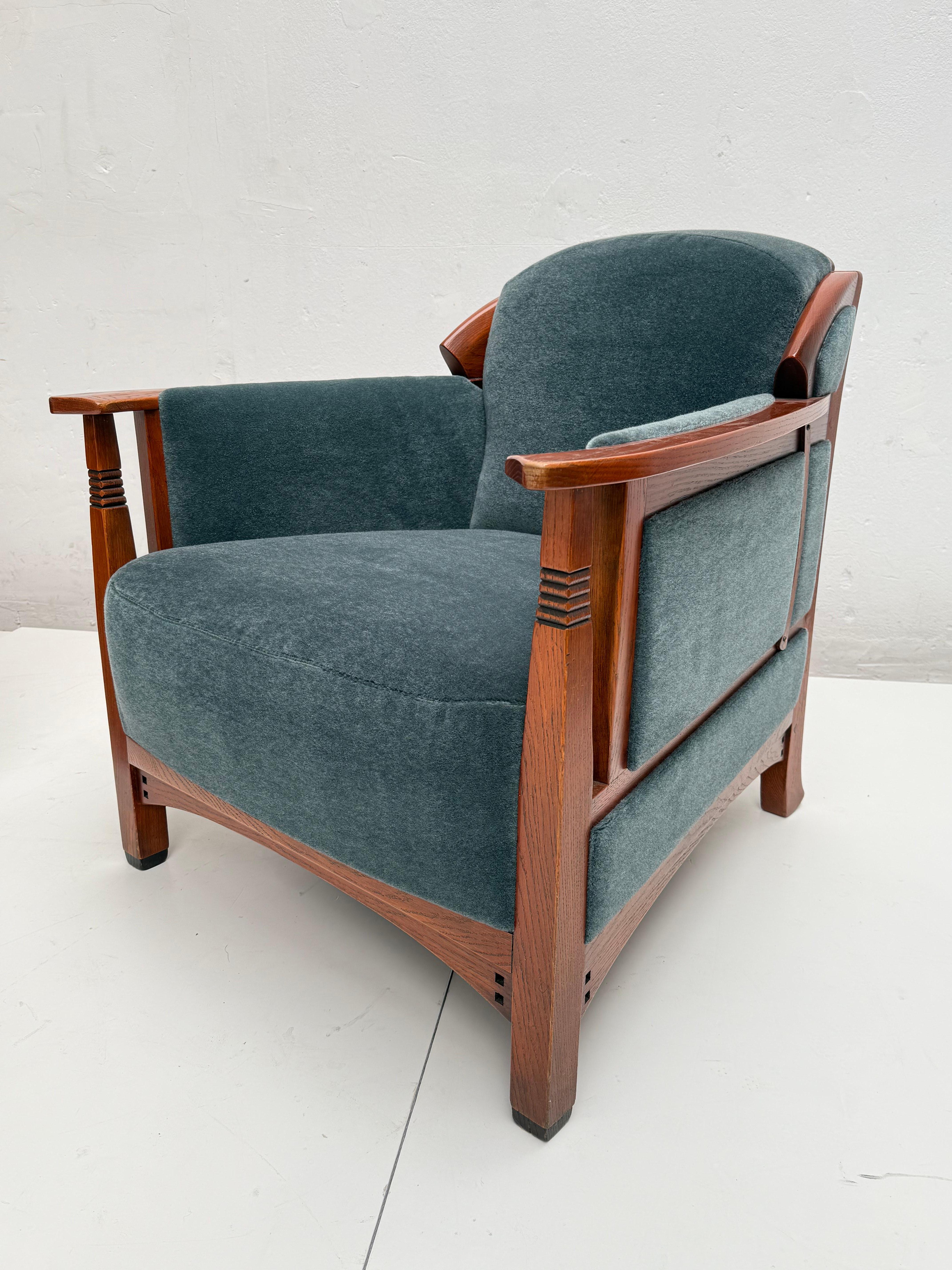 Paire de lampes Art Nouveau Jugendstil  Chaises longues 
