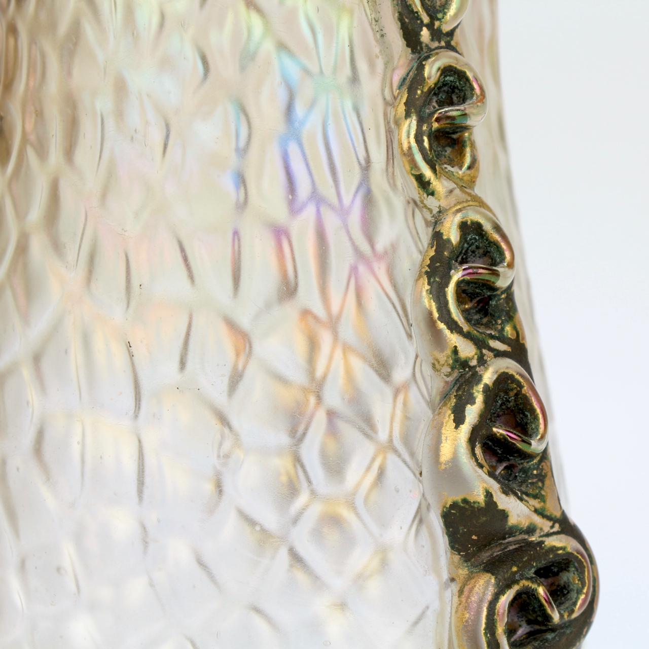 Coppia di vasi in vetro artistico Art Nouveau Loetz Glass in vendita 5
