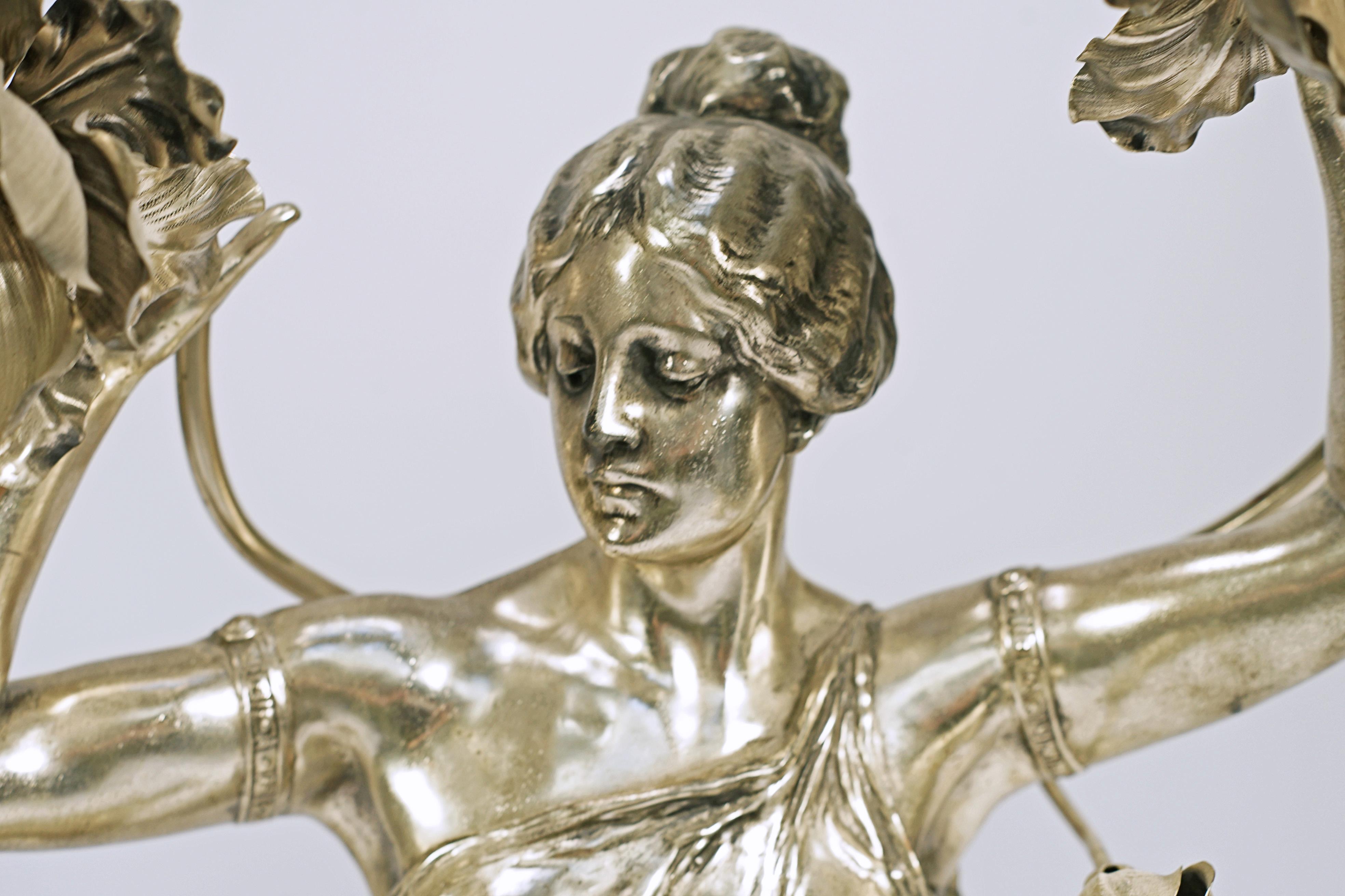 Paar Jugendstillampen von Christofle (Art nouveau) im Angebot