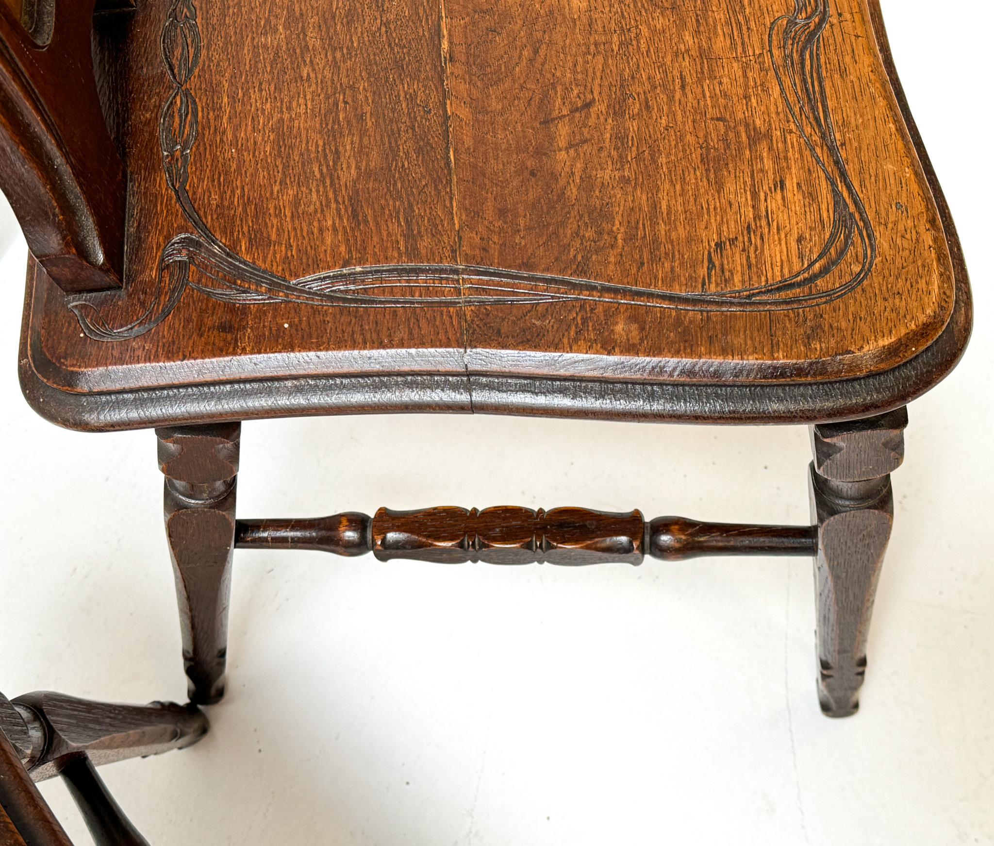 Pair of Art Nouveau Side Chairs by Emile Gallé, 1890s For Sale 2