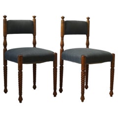 Pair of Art Nouveau Side Chairs by Thorvald Bindesbøll, Denmark, C. 1890
