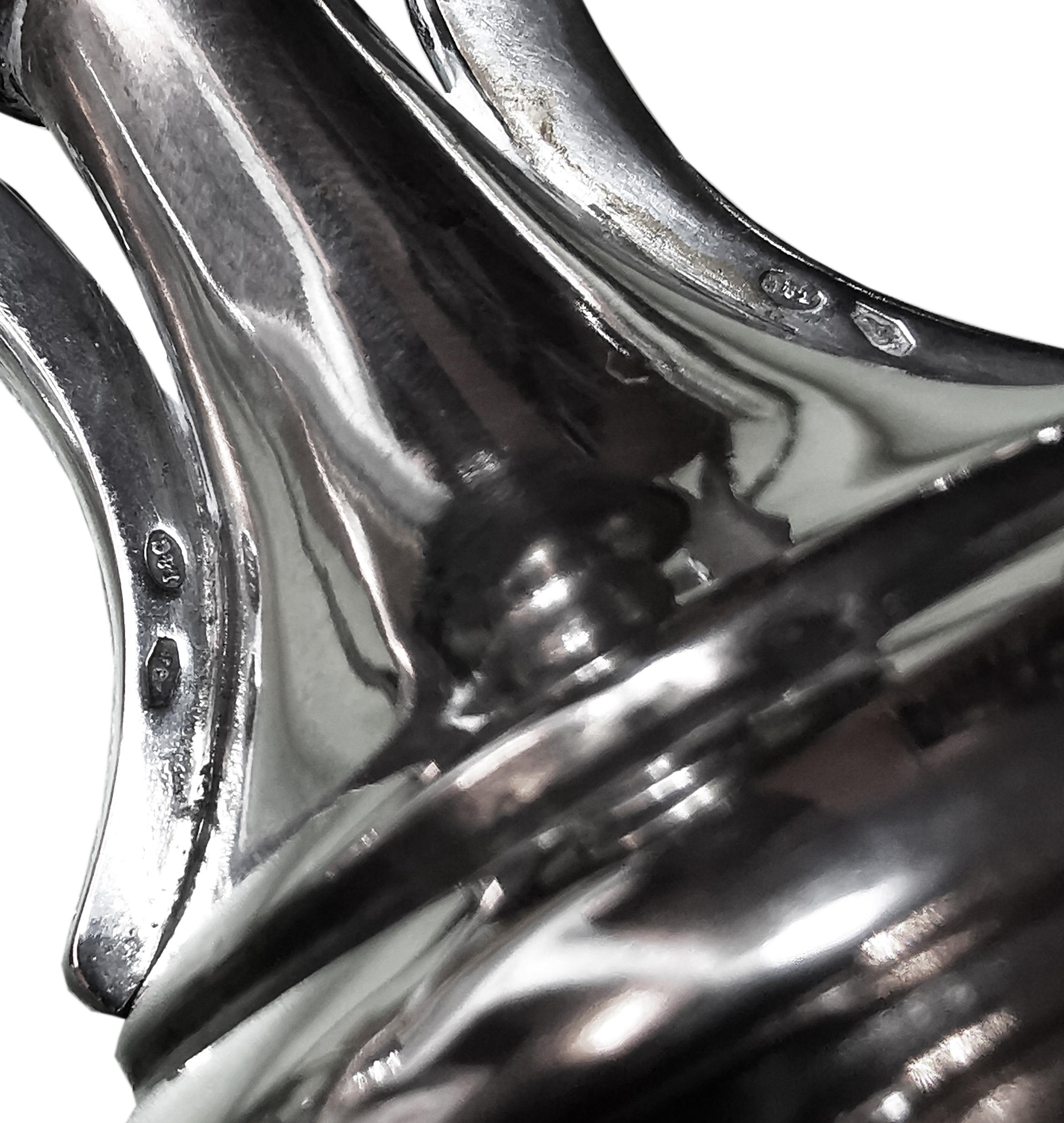 Pareja de candelabros Art Nouveau de plata de 3 llamas, de Lippa & Co, Viena, circa 1900 en venta 1