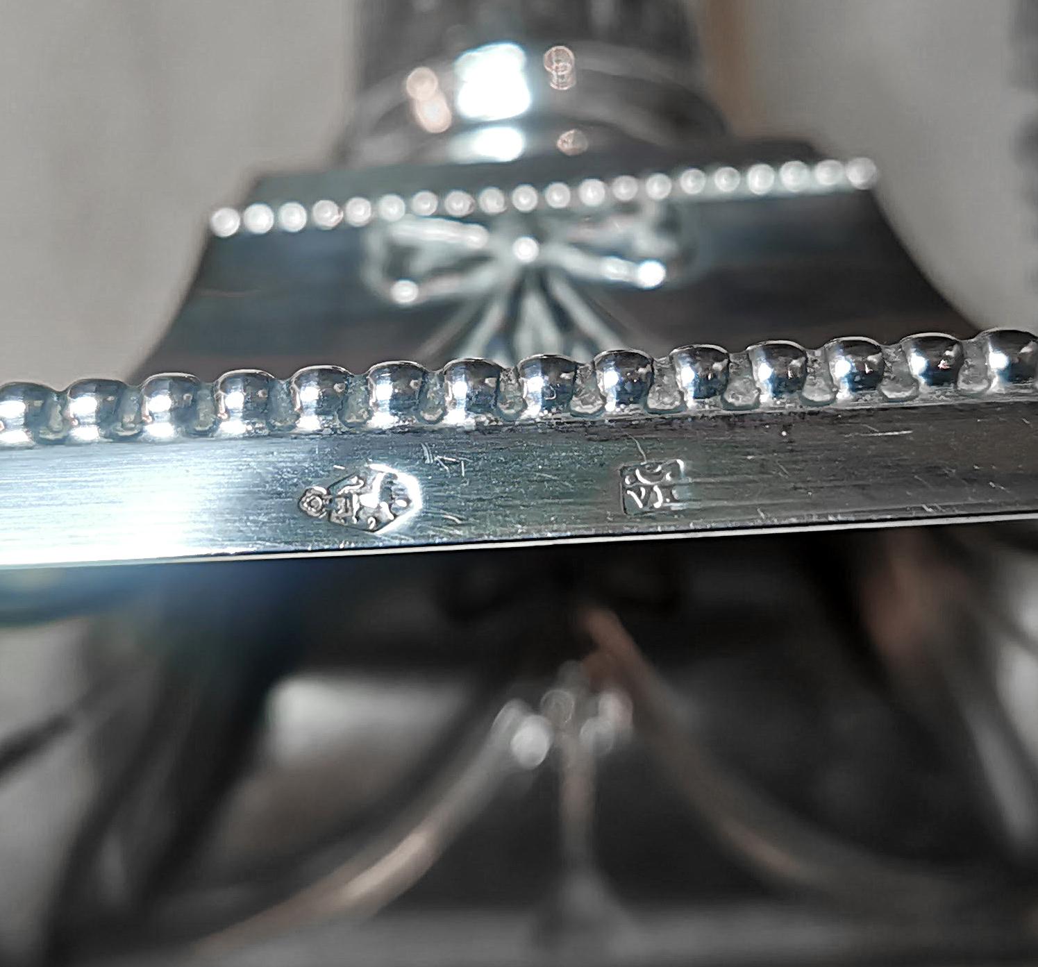 Pair of Art Nouveau Silver Candle Holders, by J.M. Van Kempen, Netherlands, 1900 3