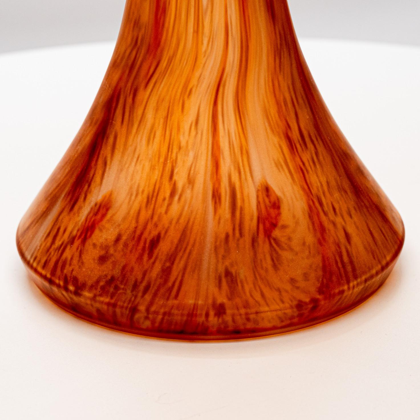 Pair of Art Nouveau Style Mushroom Hand Blown, Table Floor lamps, France 2