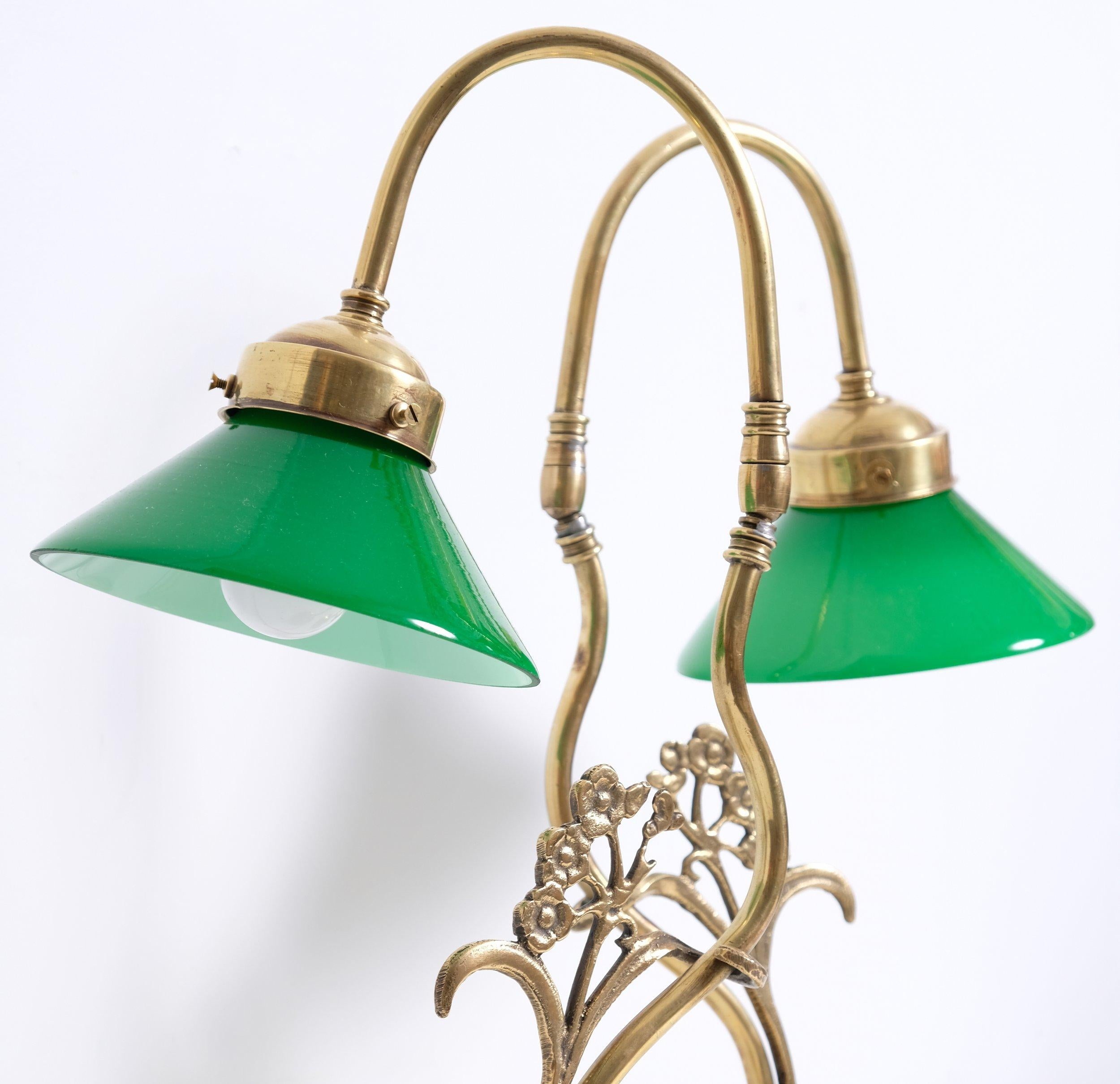 Paire de lampes de table Art Nouveau, années 1940, Italie Bon état - En vente à Montréal, QC
