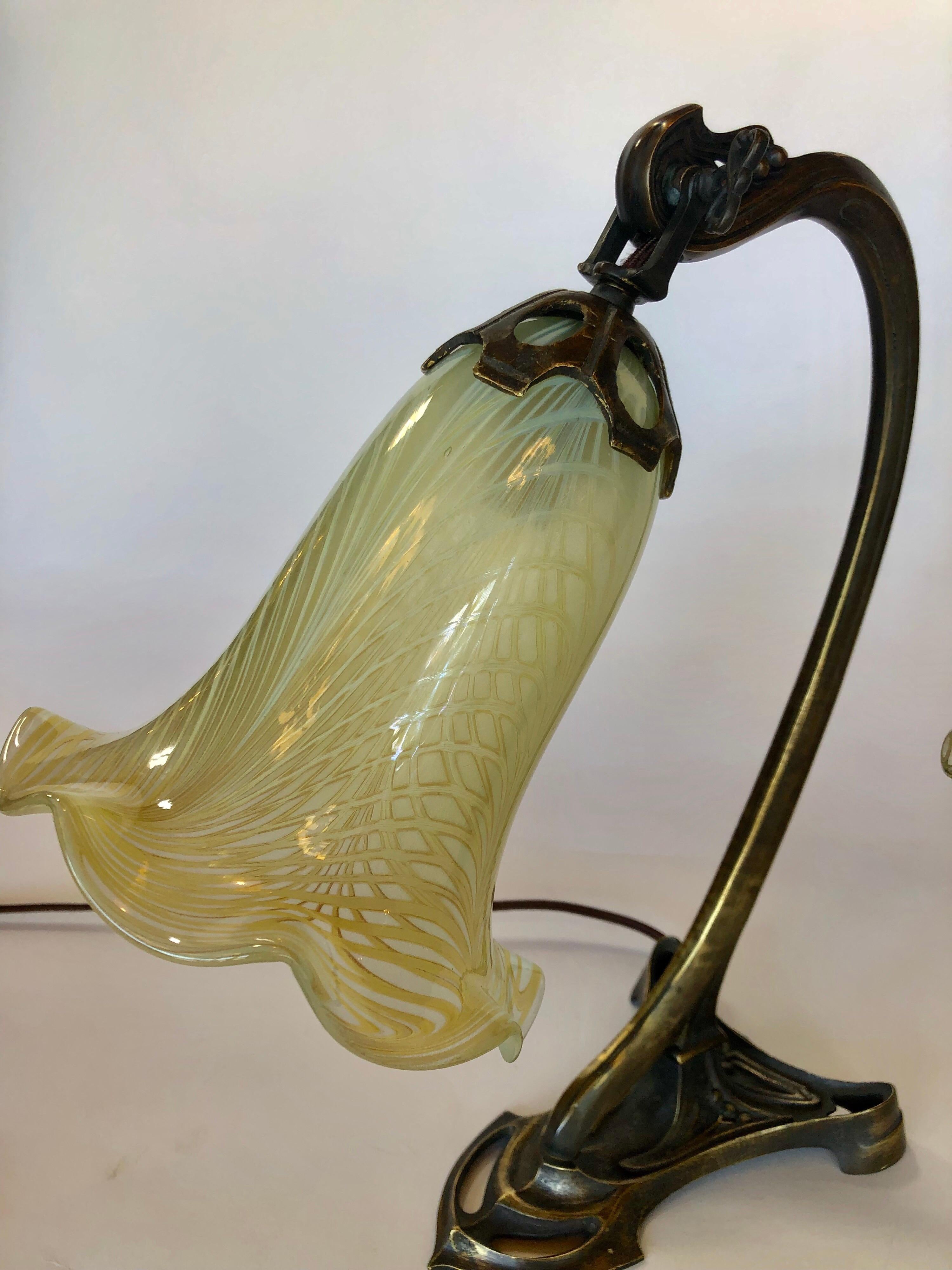 Pair of Art Nouveau Table Lamps In Good Condition For Sale In Los Angeles, CA