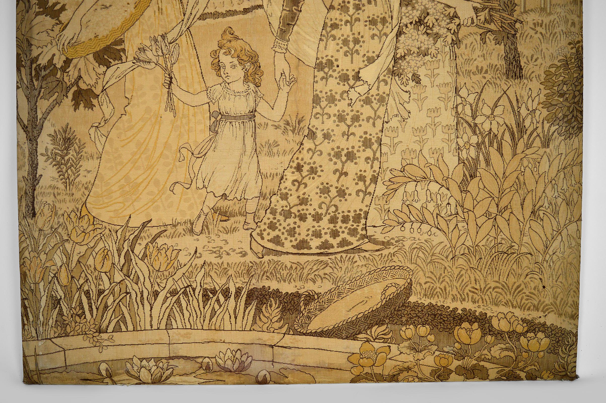 Pair of Art Nouveau Tapestries "La Fête du Printemps" by Eugène Grasset