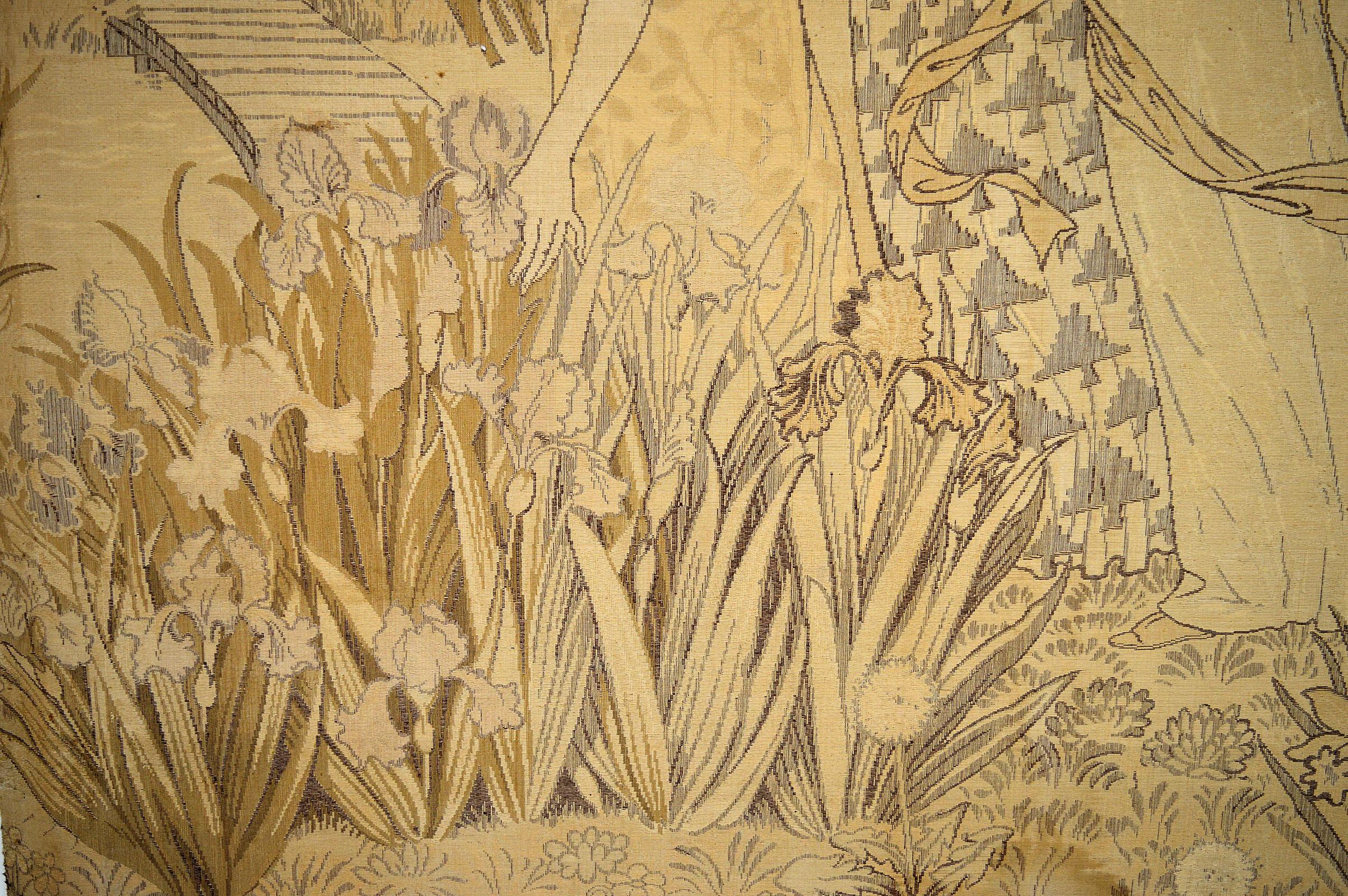 Pair of Art Nouveau Tapestries "La Fête du Printemps" by Eugène Grasset