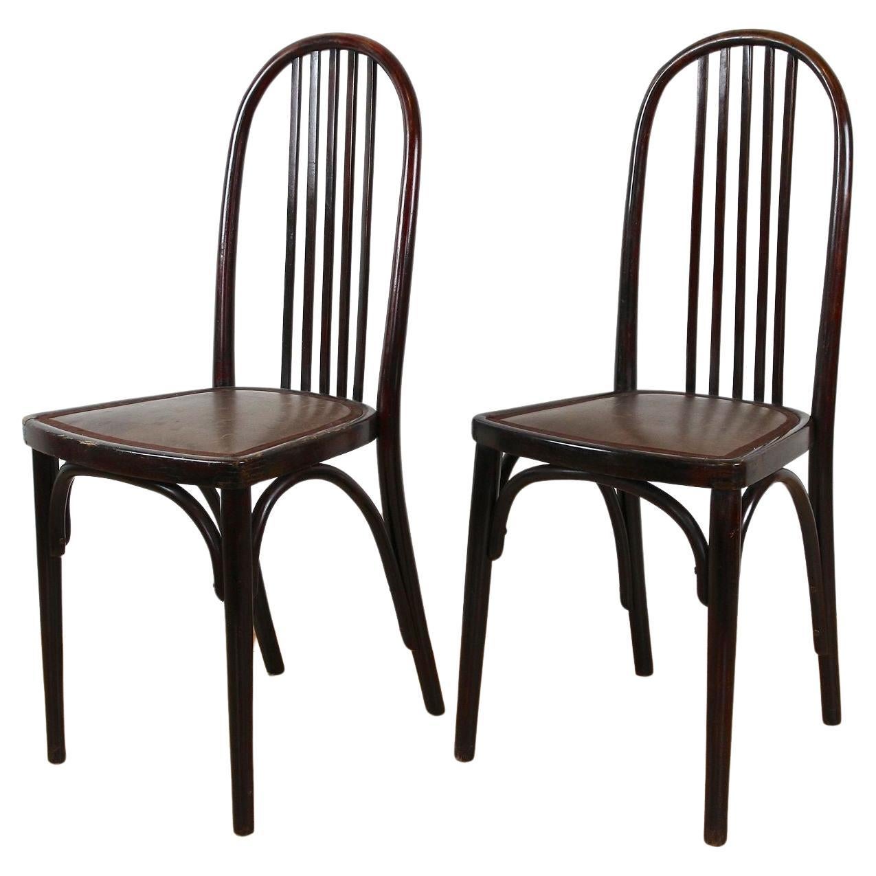 Paire de chaises Thonet Art Nouveau de Josef Hoffmann, 1ère édition ! - CZ vers 1906 en vente
