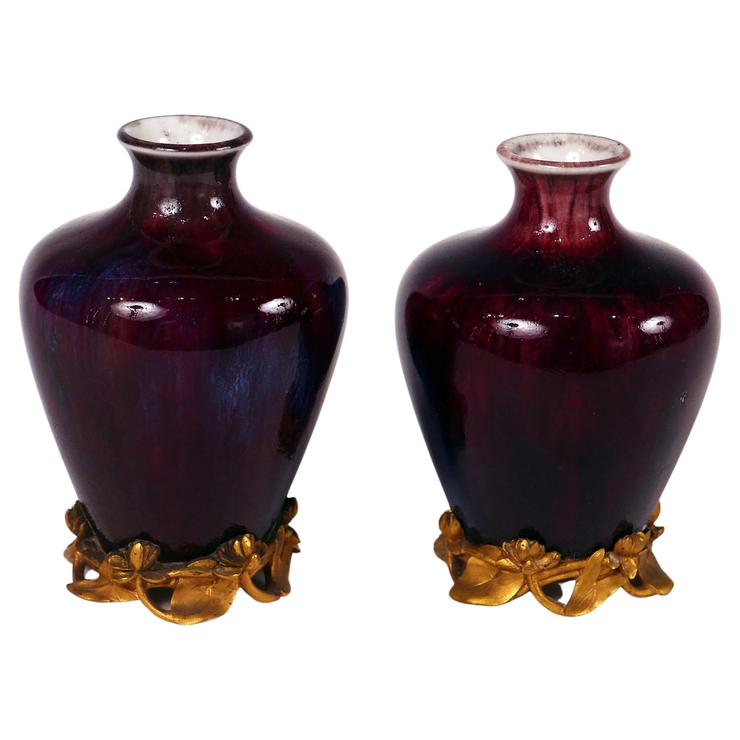 Pair of "Art Nouveau" Vases by Sèvres, France, 1902 For Sale