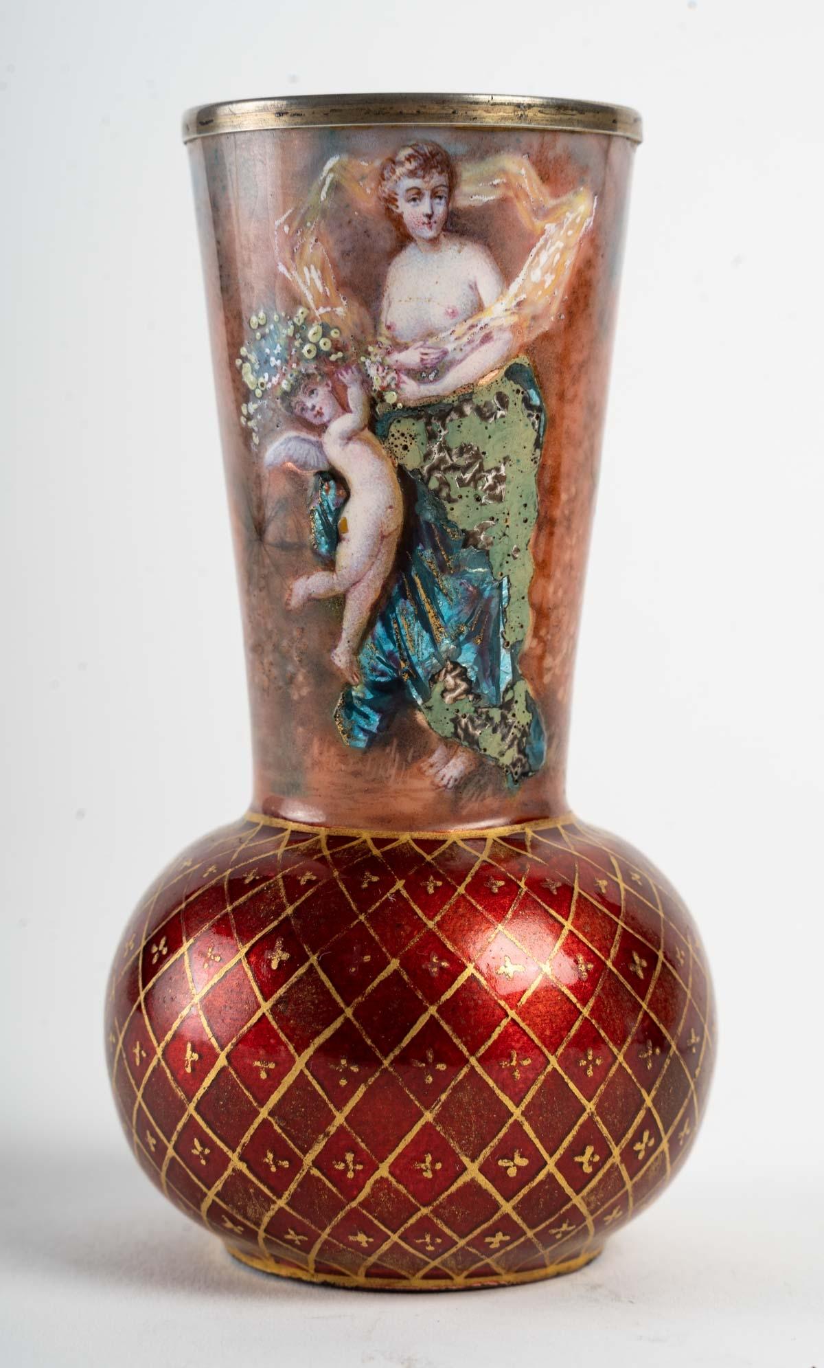 European Pair of Art Nouveau Vases