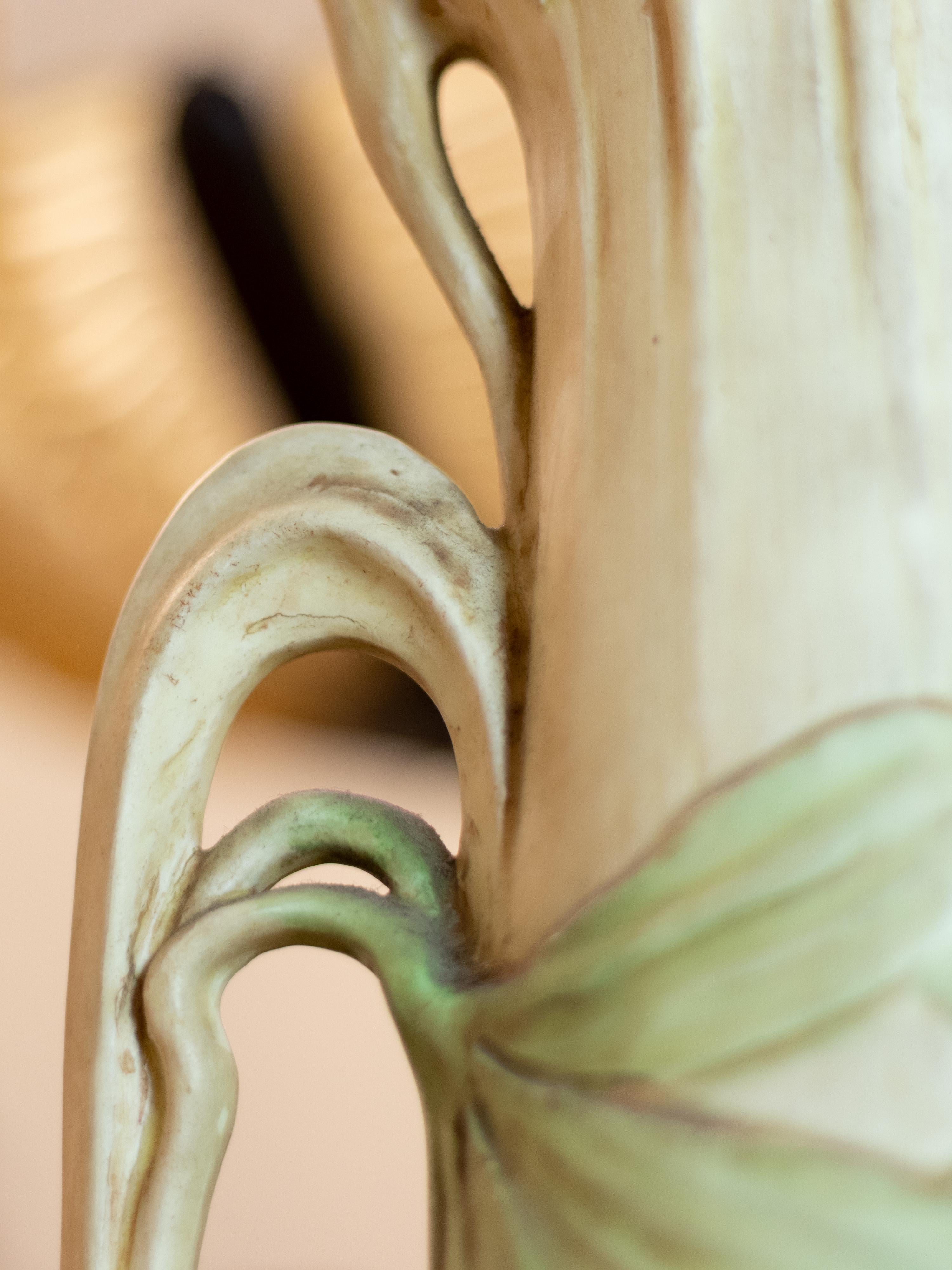 Pair of Art Nouveau Vases, Goldscheider & Liezen, 1900s For Sale 1